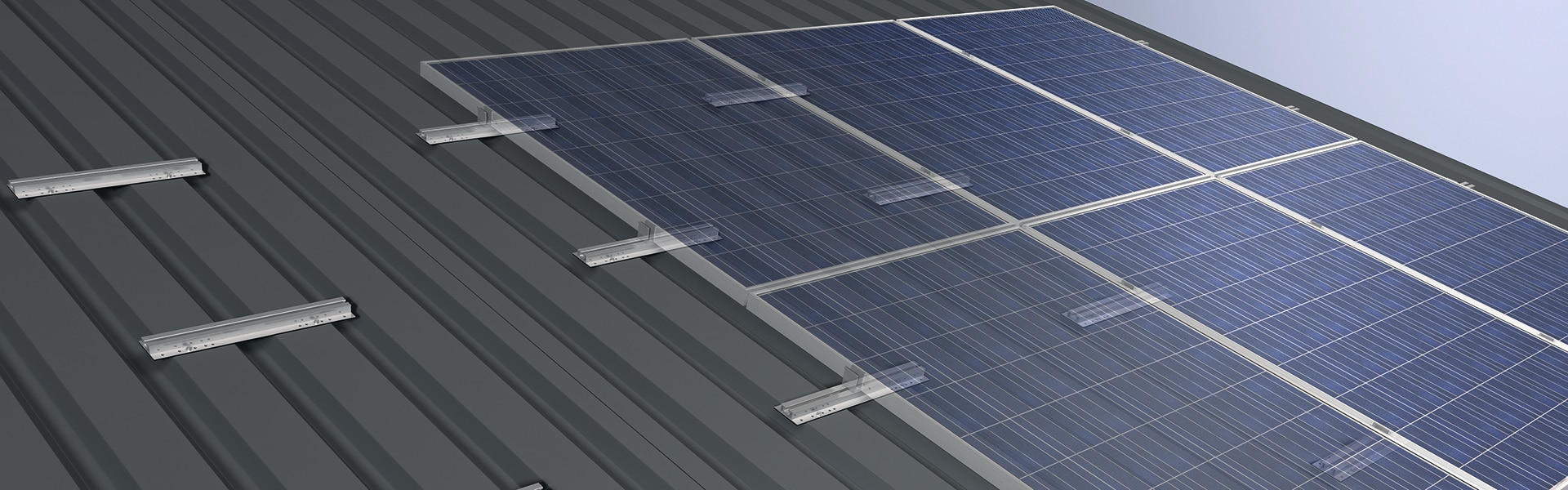 MSE 210 di Nuove Energie è il sistema di fissaggio di pannelli fotovoltaici su lamiera grecata
